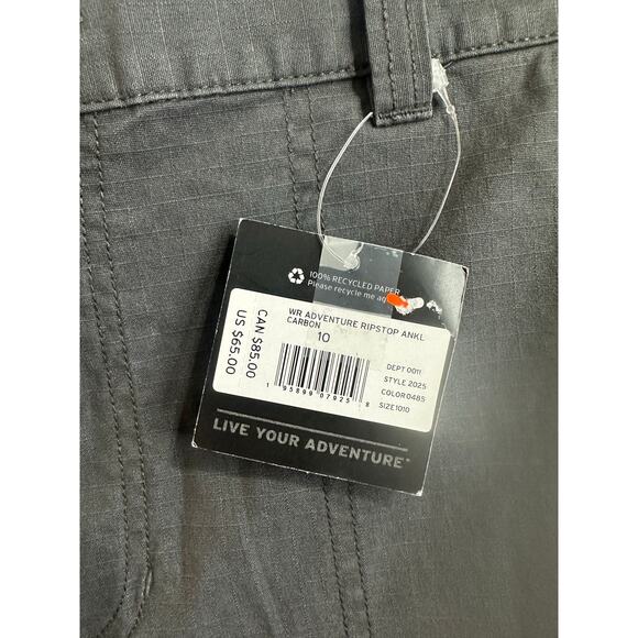 Eddie Bauer NWT Adveturer Ripstop Ankle Sz 10 Gray Straight Pants - Picture 4 of 6